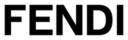 Fendi logo, black wordmark version, on a transparent background