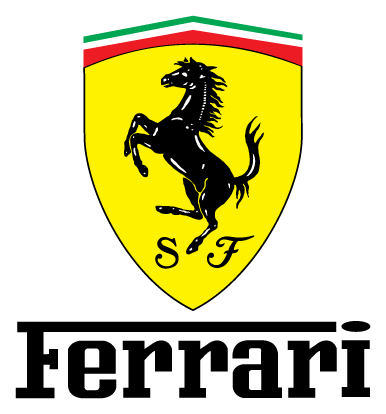 Ferrari logo, icon version, on a transparent background