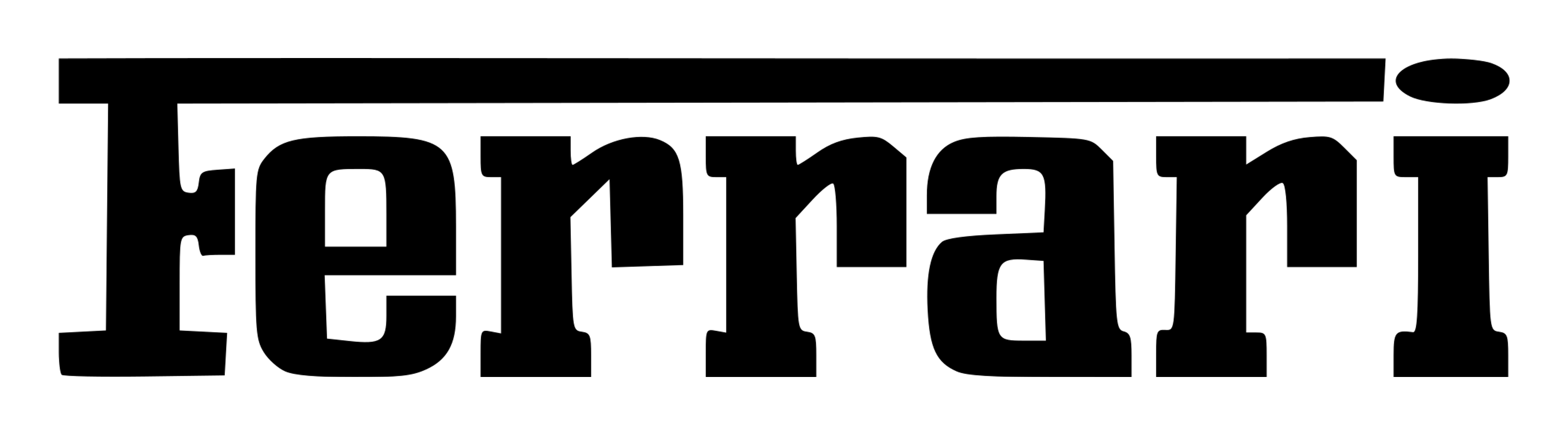 Ferrari logo on a transparent background