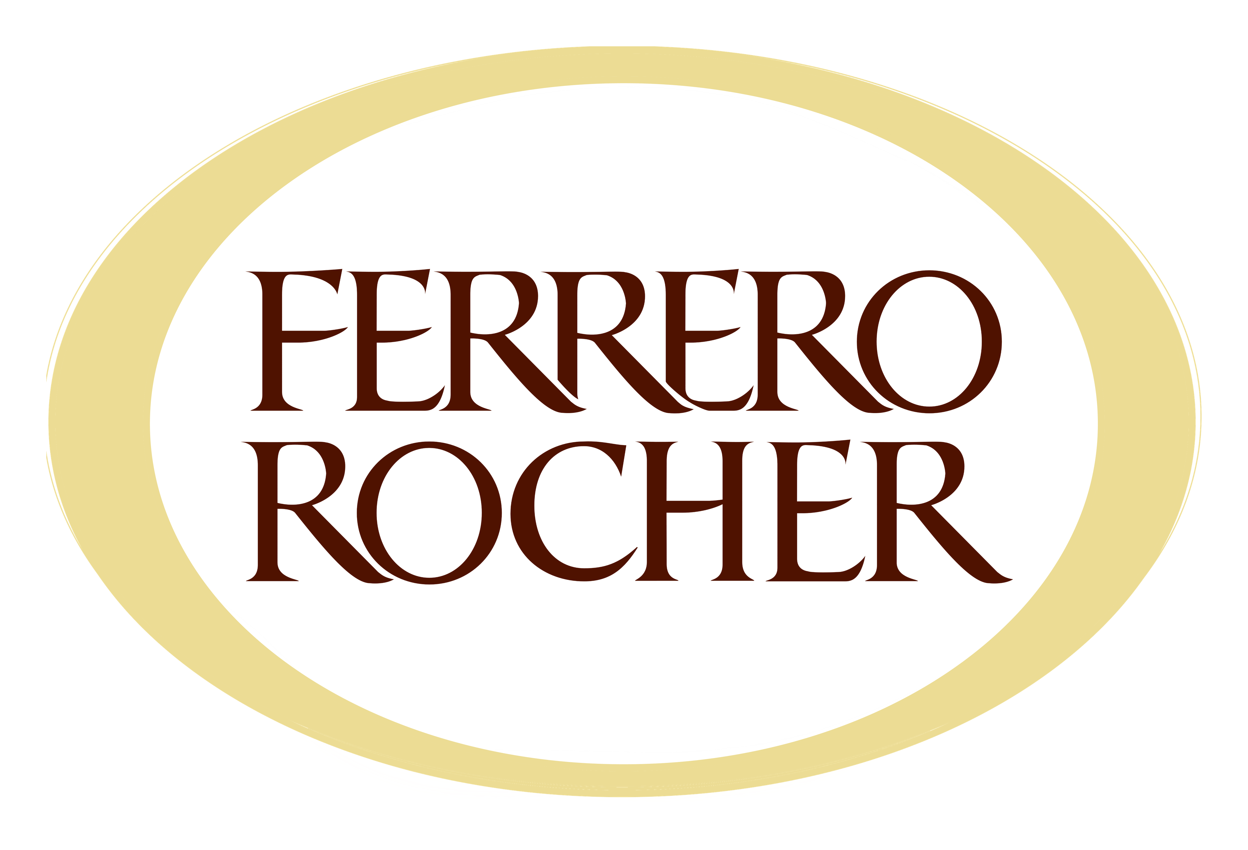 Ferrero Rocher logo on a transparent background