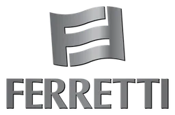 Ferretti logo, monochrome version, on a transparent background