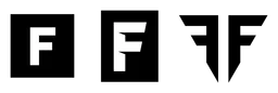 FF logo, black wordmark version, on a transparent background