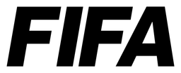 FIFA logo, black wordmark version, on a transparent background