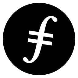Filecoin logo, black icon version, on a transparent background
