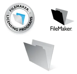 Filemaker logo, monochrome icon version, on a transparent background