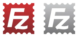 Filezilla logo, horizontal version, on a transparent background