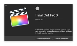 Final Cut Pro logo, black version, on a transparent background