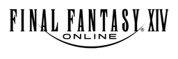 Final Fantasy 14 logo, monochrome wordmark version, on a transparent background