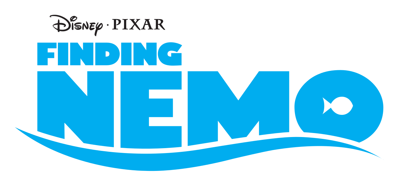 Finding Nemo logo on a transparent background