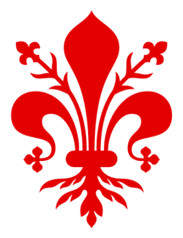 Fiorentina logo, horizontal version, on a transparent background