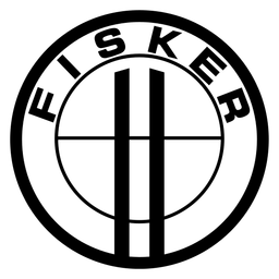 Fisker logo, black icon version, on a transparent background
