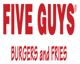 Five Guys logo, horizontal version, on a transparent background