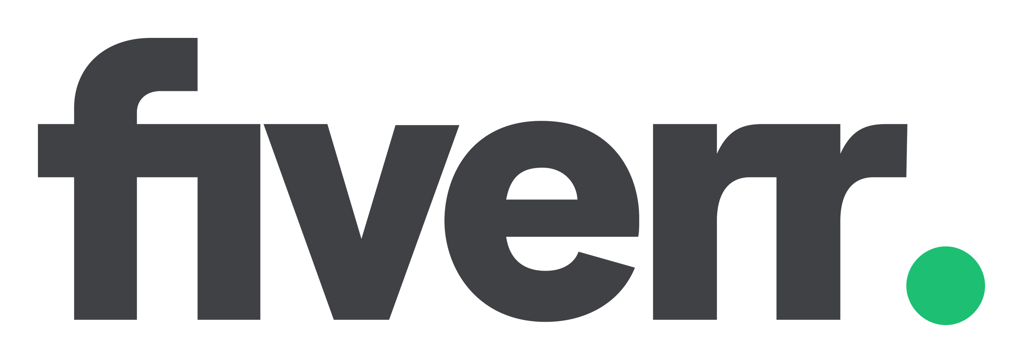 Fiverr logo on a transparent background