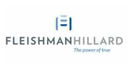 Fleishmanhillard logo, white version, on a transparent background
