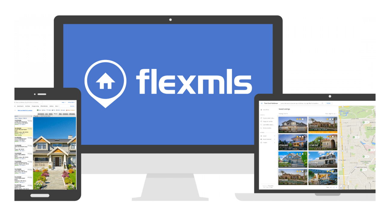 Flexmls logo on a transparent background