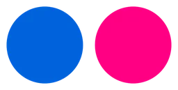 Flickr logo, horizontal version, on a transparent background