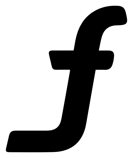 Flipkart logo, black icon version, on a transparent background