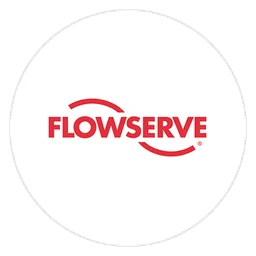 Flowserve logo, white icon version, on a transparent background