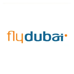 Logo da Flydubai, versão ícone branco, em fundo transparente