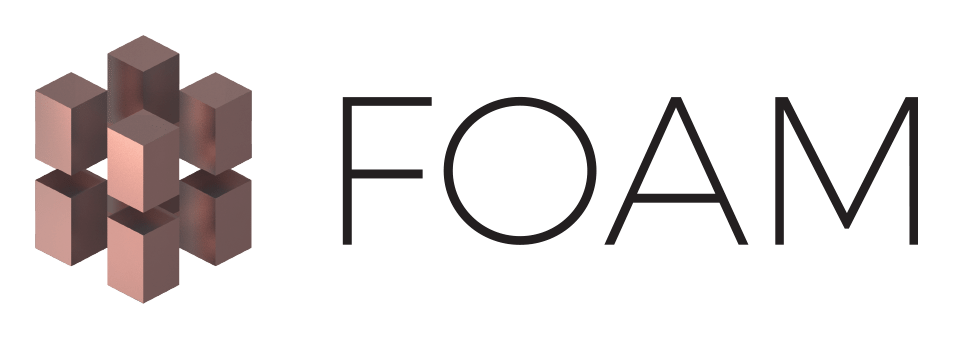 Foam logo on a transparent background