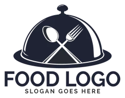 Food logo, black version, on a transparent background
