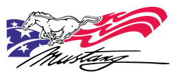 Ford Mustang logo, wordmark version, on a transparent background