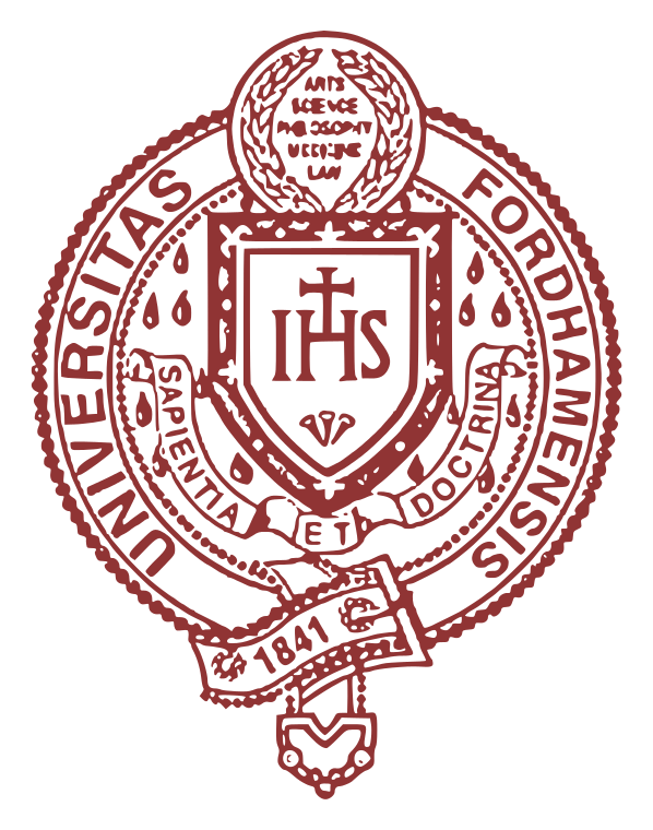 Fordham University logo, horizontal version, on a transparent background