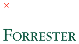 Forrester logo, horizontal version, on a transparent background