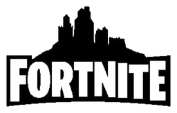 Fortnite のロゴ、モノクロバージョン（背景透過）