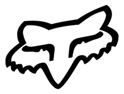 Fox Racing logo, black version, on a transparent background
