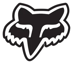 Fox logo, monochrome icon version, on a transparent background
