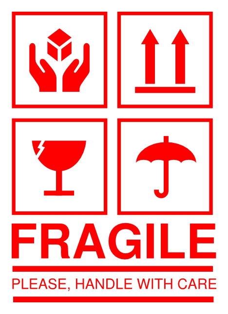 Fragile logo on a transparent background