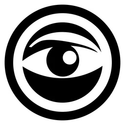 France 24 logo, monochrome icon version, on a transparent background