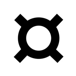 Frax Share logo, monochrome icon version, on a transparent background