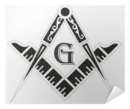 Freemasonry logo, white icon version, on a transparent background