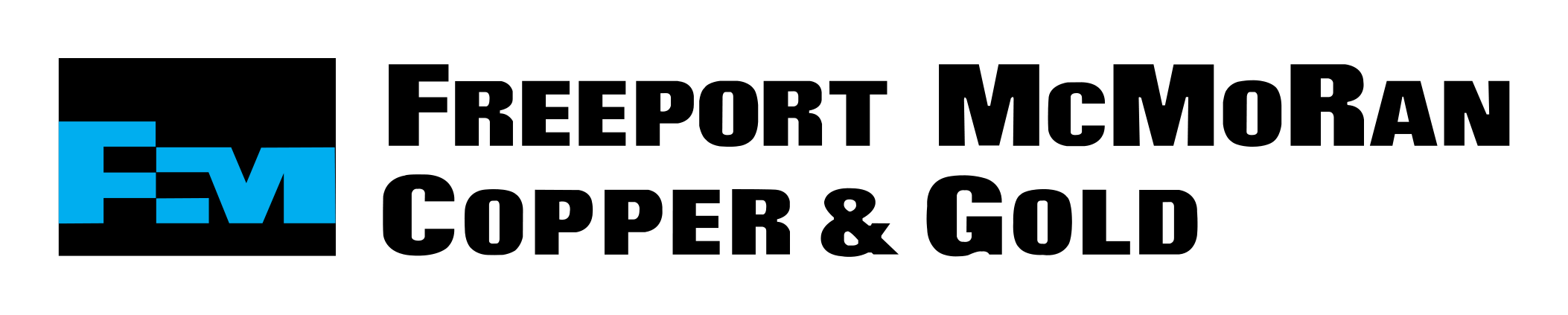 Freeport Mcmoran logo on a transparent background