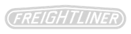 Freightliner logo, white wordmark version, on a transparent background