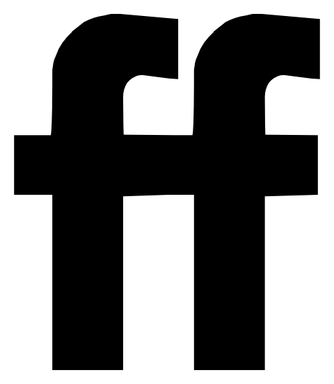 Friendfeed logo, black icon version, on a transparent background