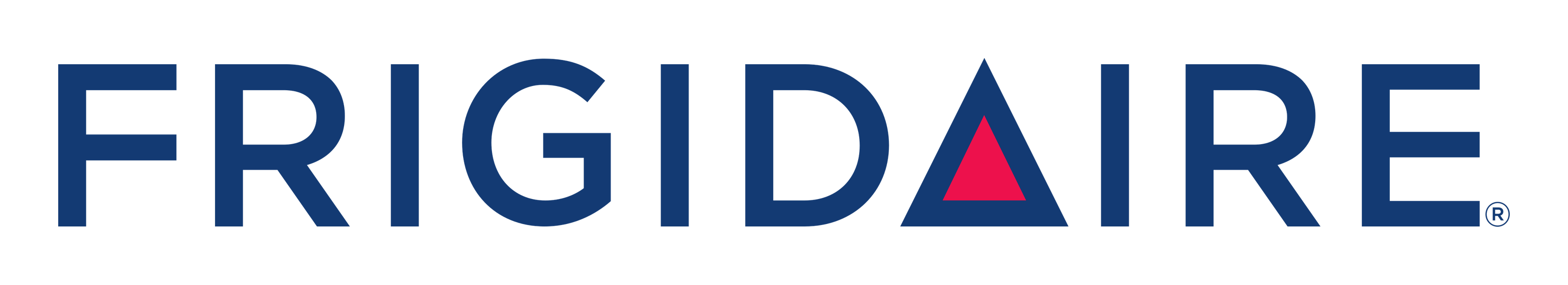Frigidaire logo on a transparent background