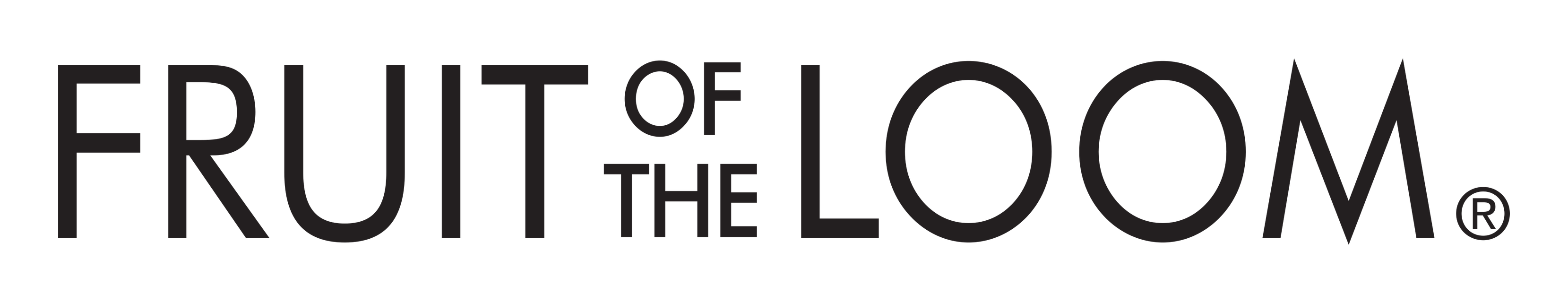 Fruit of the Loom logo on a transparent background