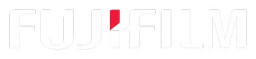 Fujifilm logo, white wordmark version, on a transparent background