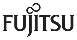 Fujitsu logo, black version, on a transparent background