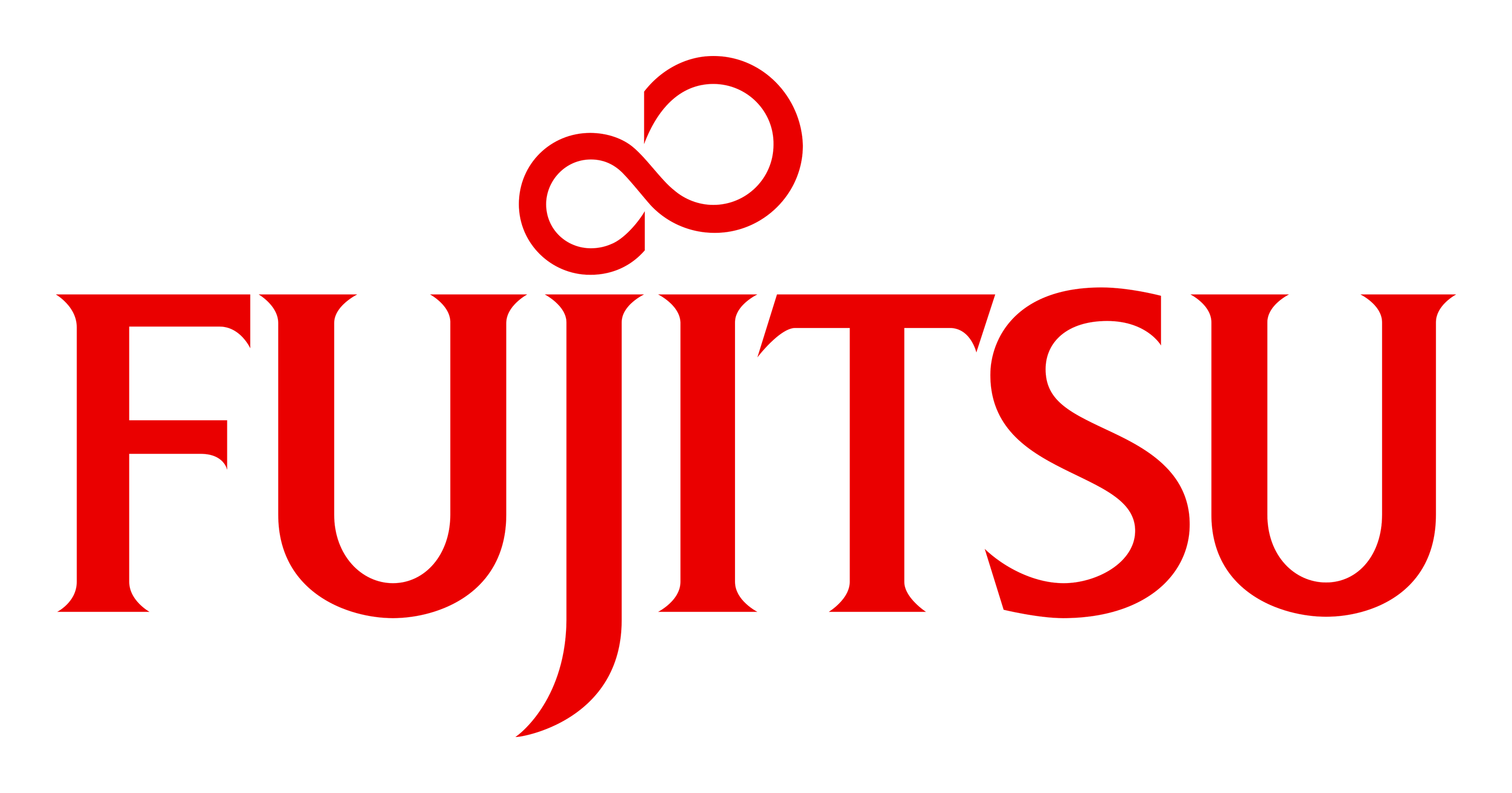 Fujitsu logo on a transparent background
