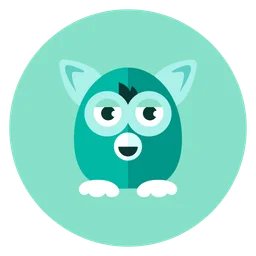Furby logo, icon version, on a transparent background