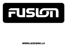Fusion logo, black version, on a transparent background