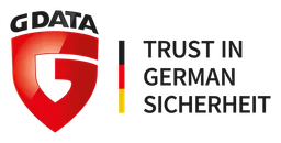 G Data logo, horizontal version, on a transparent background