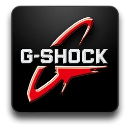 G Shock Logo, Variante Icon schwarz, auf transparentem Hintergrund