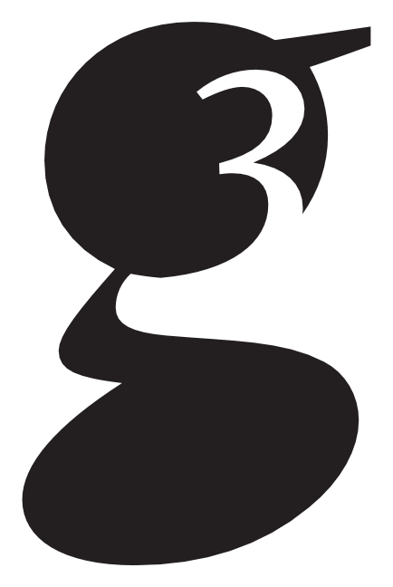 G3 logo, black version, on a transparent background