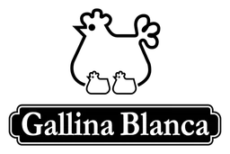 Gallina Blanca logo, black version, on a transparent background
