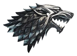 Game of Thrones logo, black version, on a transparent background
